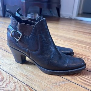 Prada dark brown leather boots